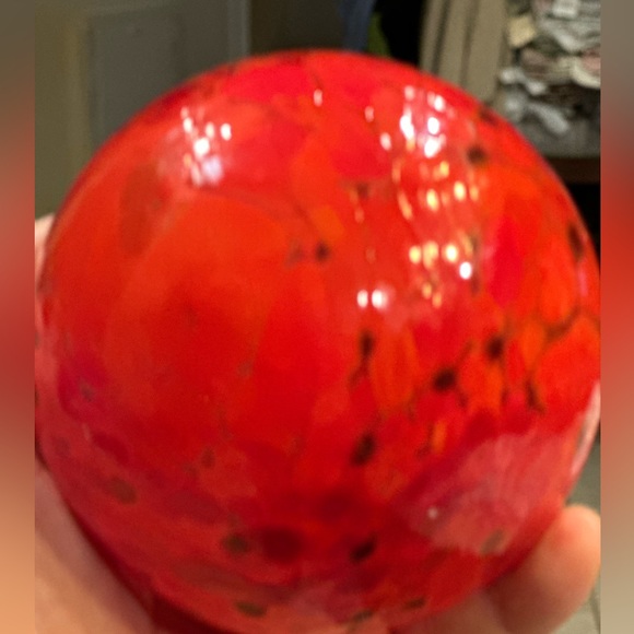 HANDCRAFTED Blown Glass FRIENDSHIP Beautiful Red  Multicolor ORNAMENT 4.5-5” - Picture 16 of 16